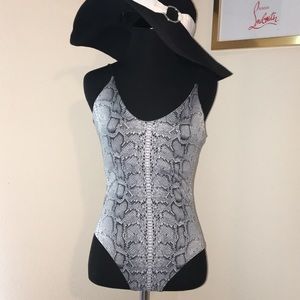 Snake print bodysuit